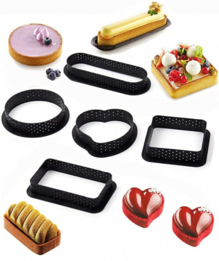 Moules à gâteau perforé, 10/8/6/4 pièces