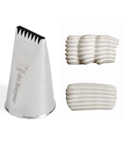 Douille Pâtisserie Inox Buches 6 dents N° 368